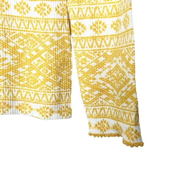 Lucky Brand Yellow Waffle Knit Thermal Shirt - Picture 5 of 5